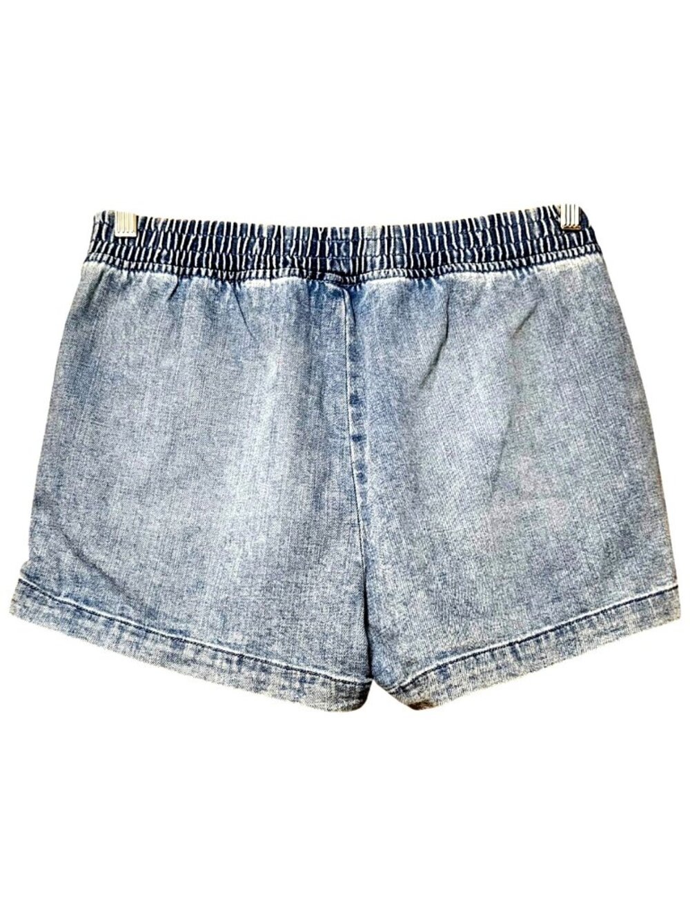 Aerie Women's Light Denim Lounge Shorts M With Elastic Waist & Zipper Pockets - Picture 3 of 11
